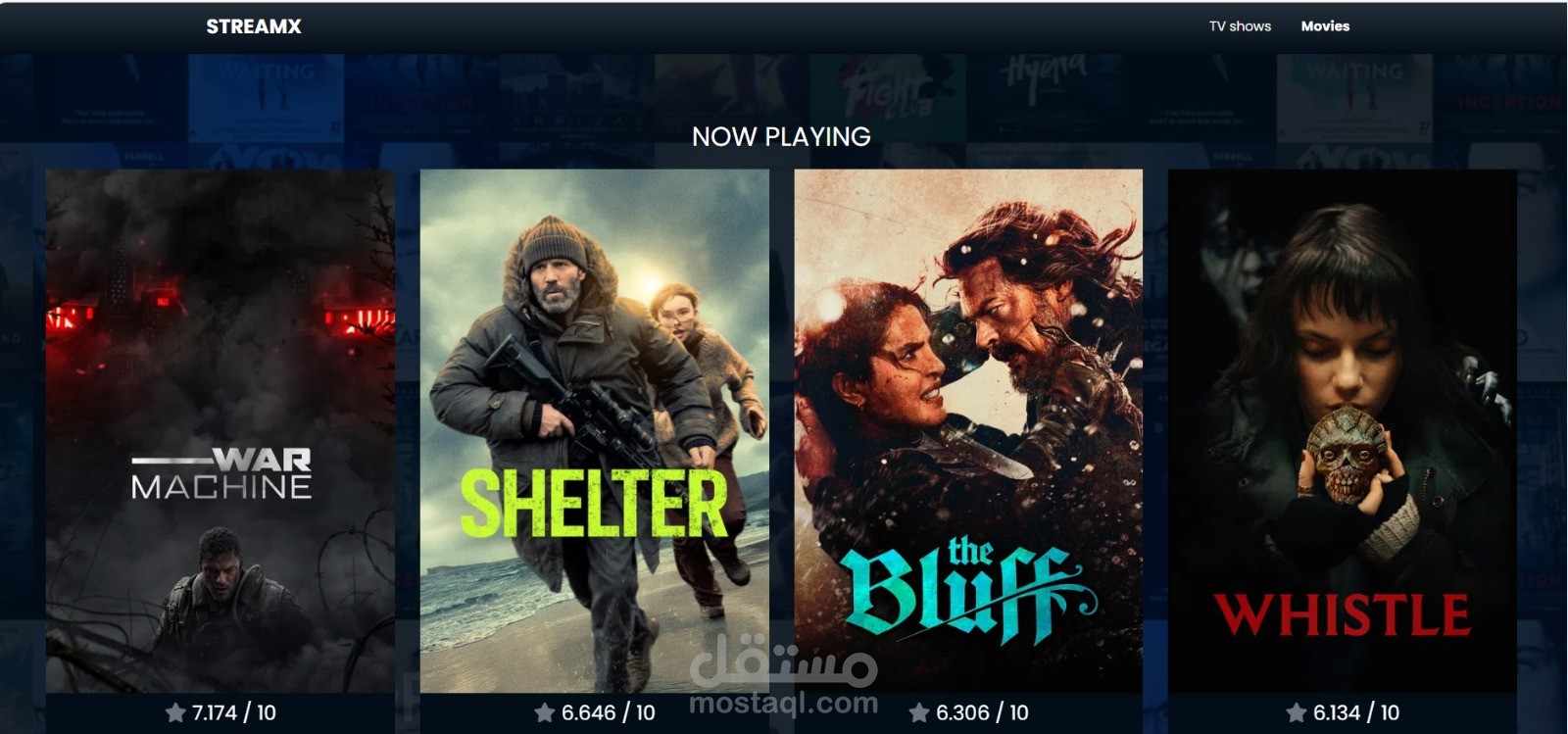 StreamX – Movie & TV Shows Web Application