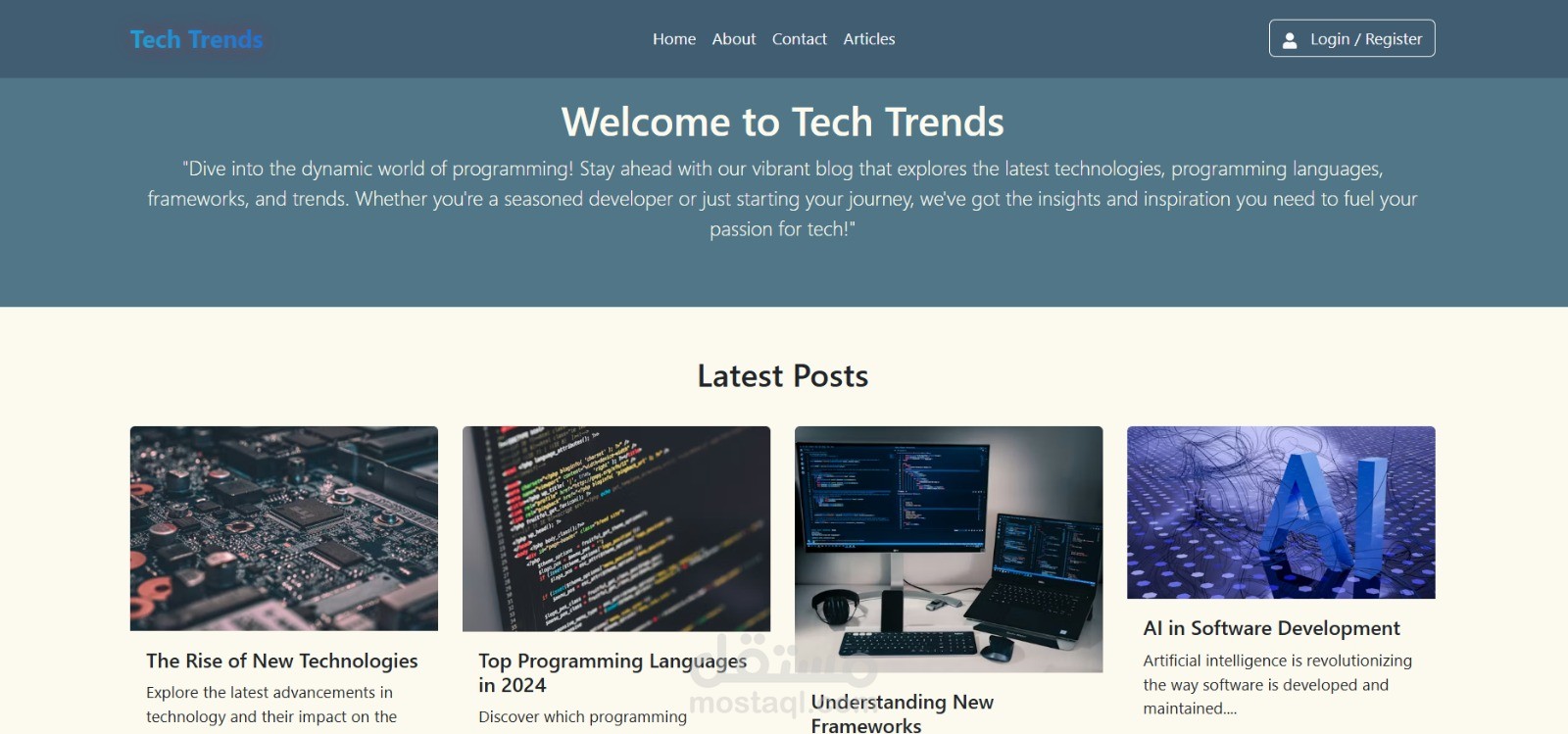 TechTrends – Modern Blogging Platform