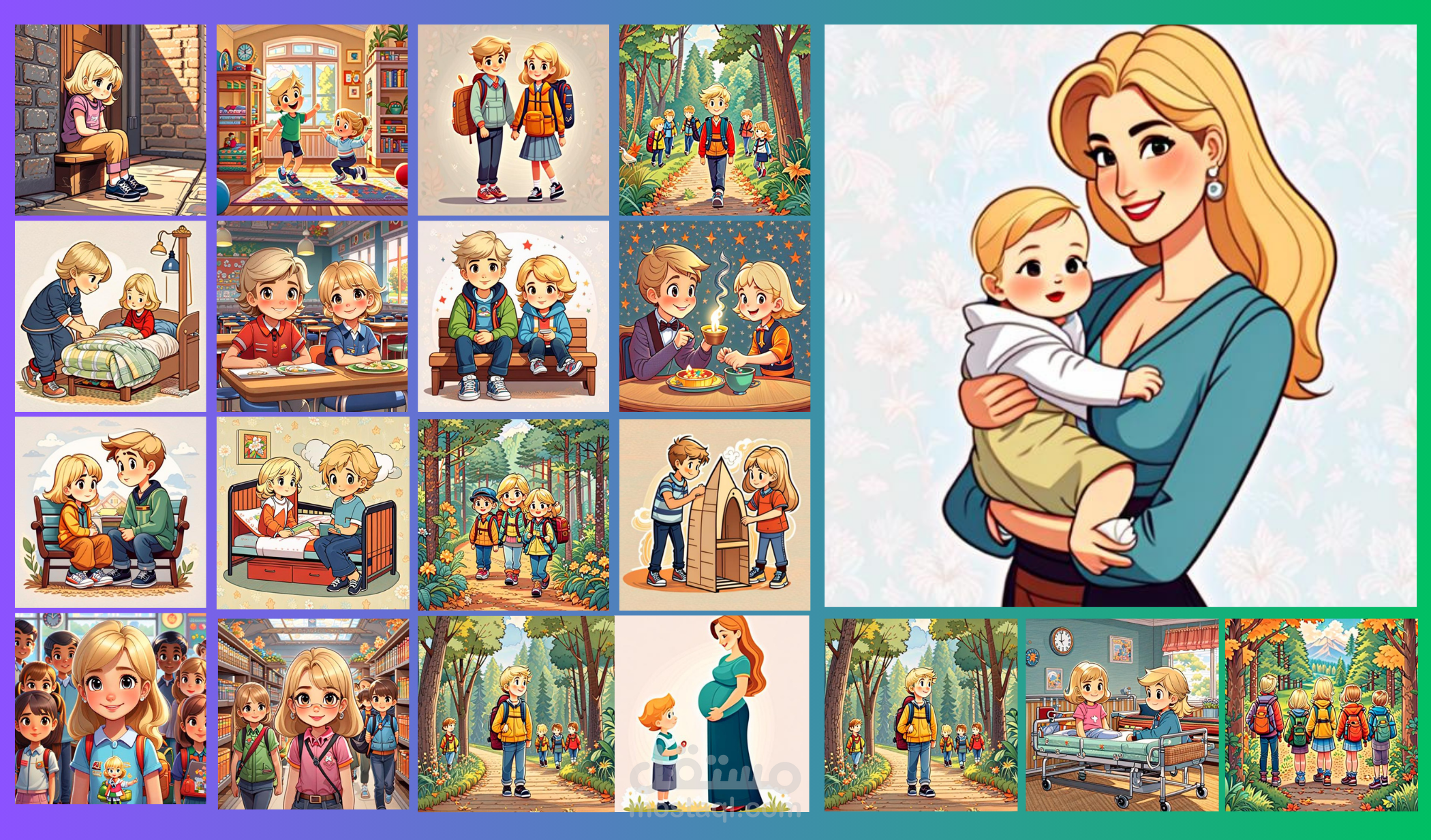 تصميم صور للقصص والروايات بجودة عالية, أنواع مختلفة