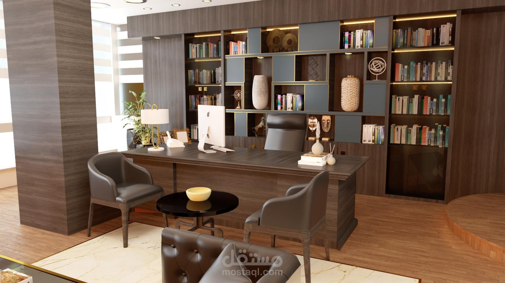 تصميم داخلي لمكتب  و غرفة اجتماعات