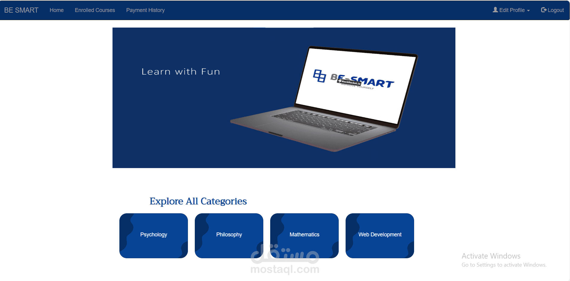 E-Learning Website Using Node.js