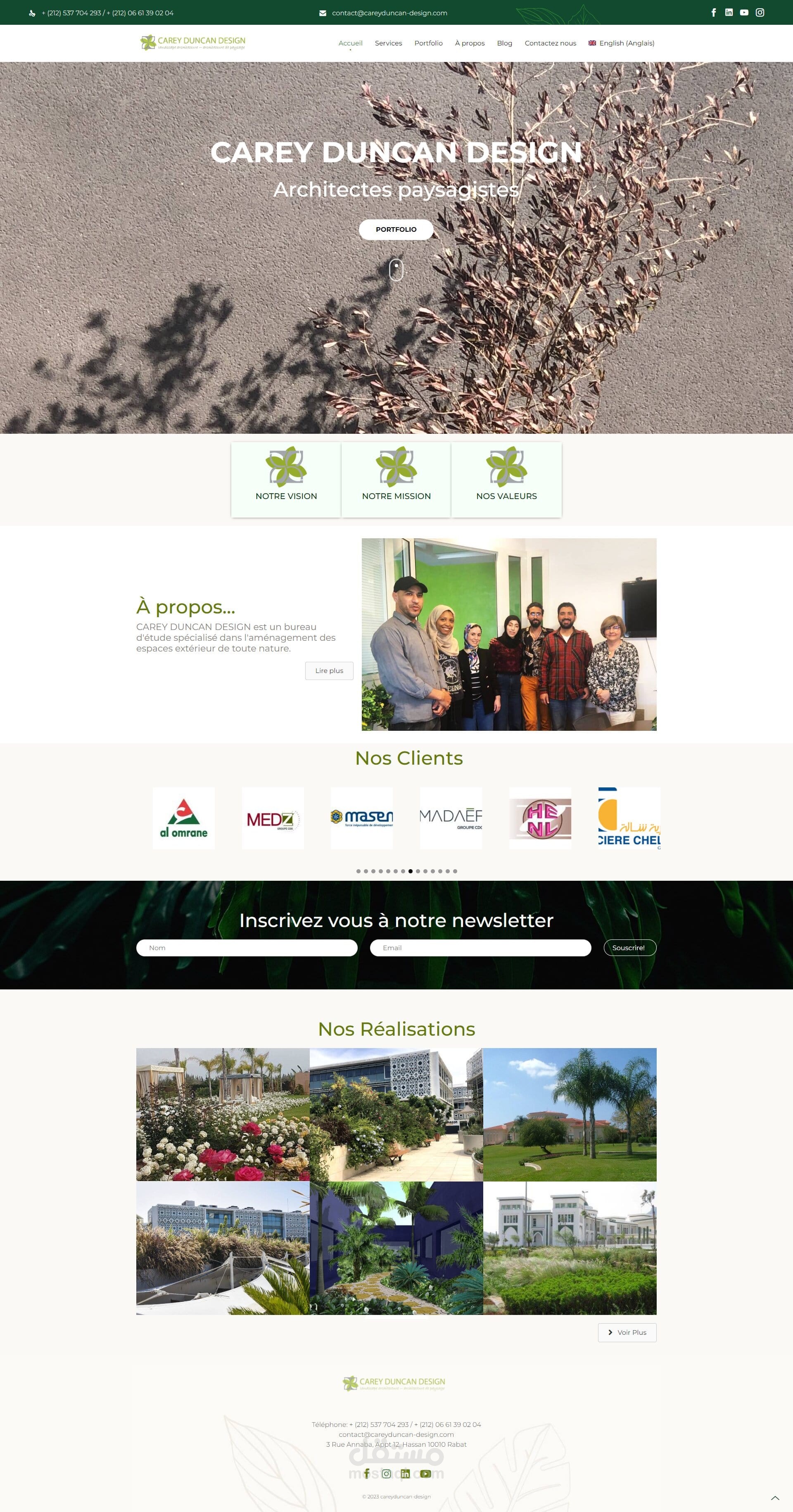 موقع لعرض أعمال careyduncan design