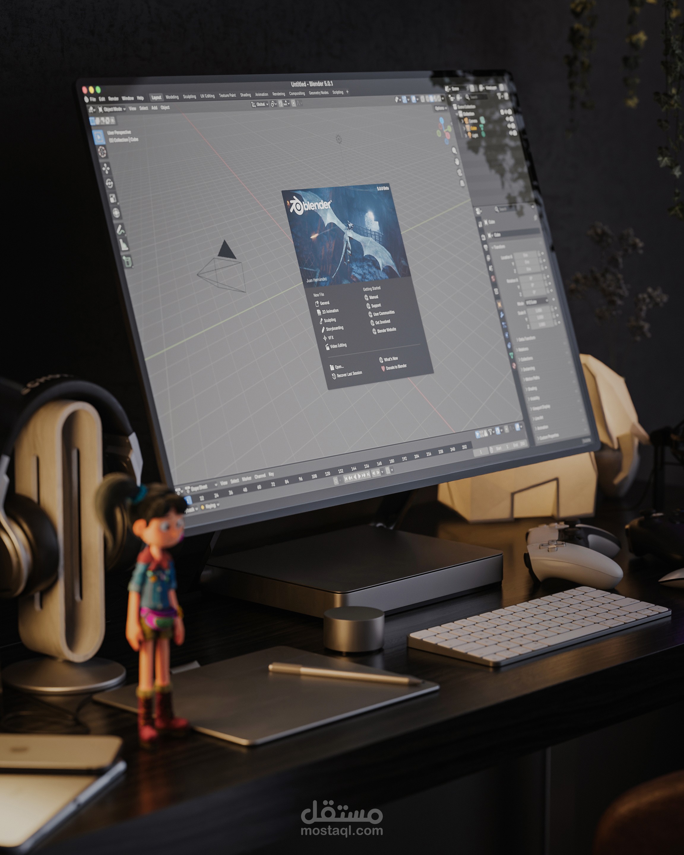 A workspace interio