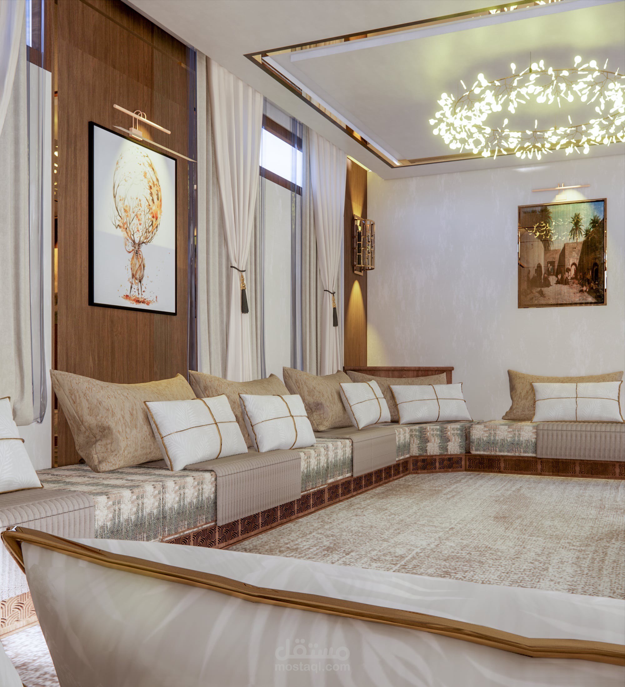 تصميم صالون فخم بطابع مغاربي