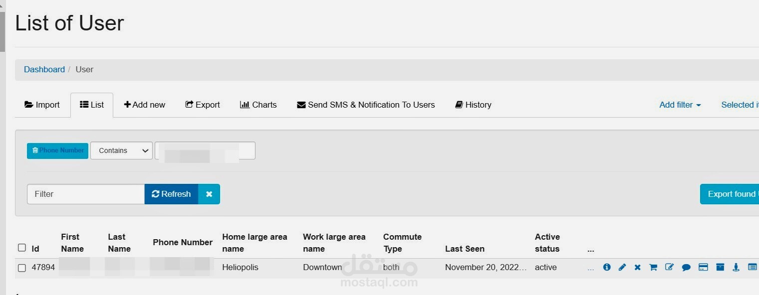 Test the Admin Dashboard for Raye7 App