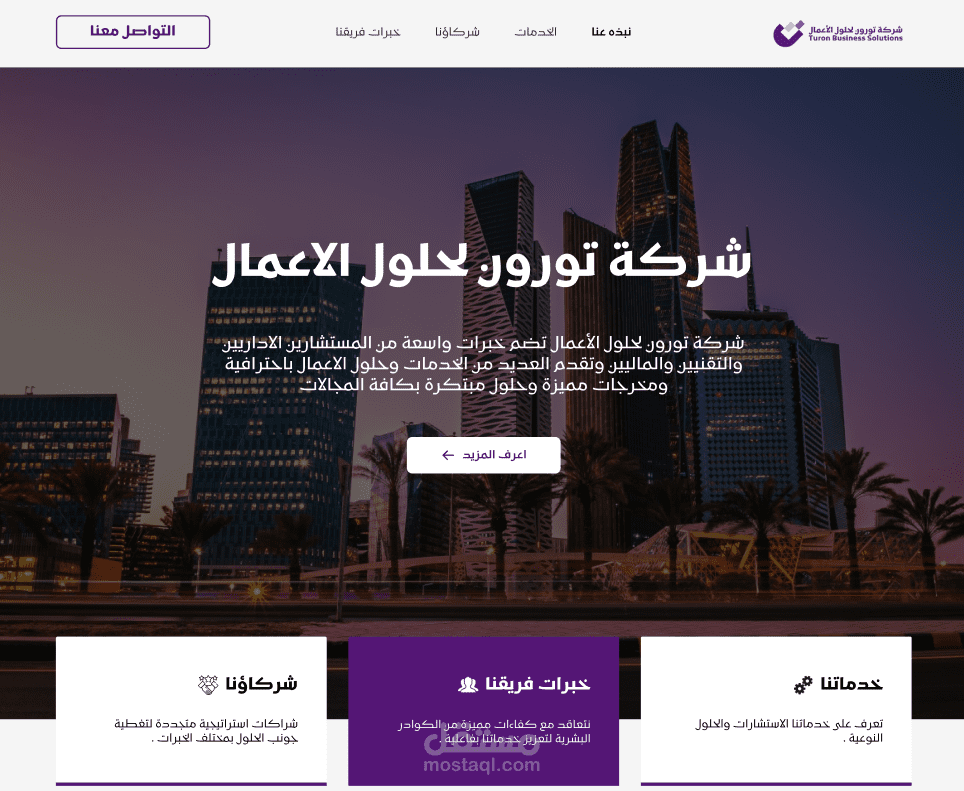 تصميم وبرمجة موقع الكترونى لحلول الاعمال