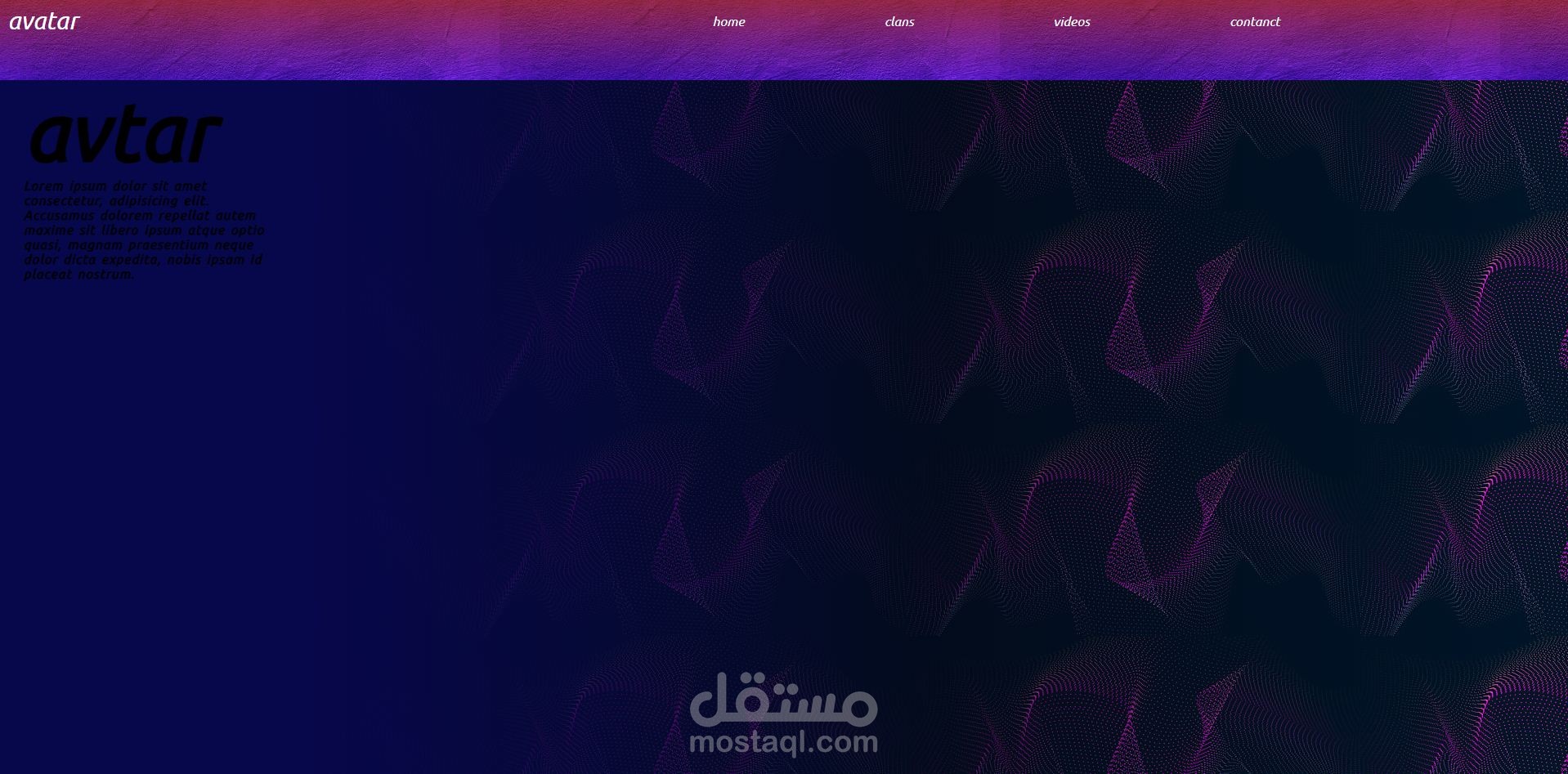 a simple web with html and css