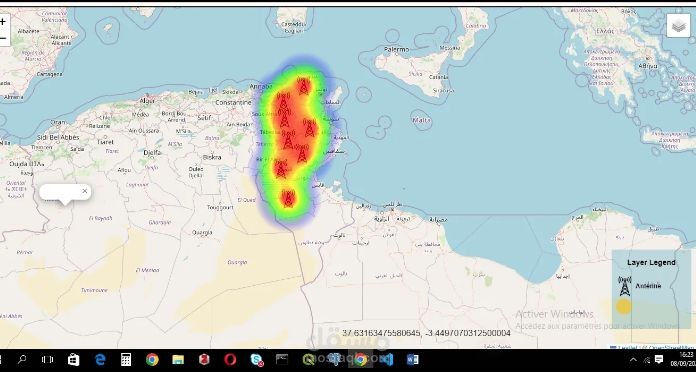 Plateforme de couverture du réseaux radio LoRa en Tunisie