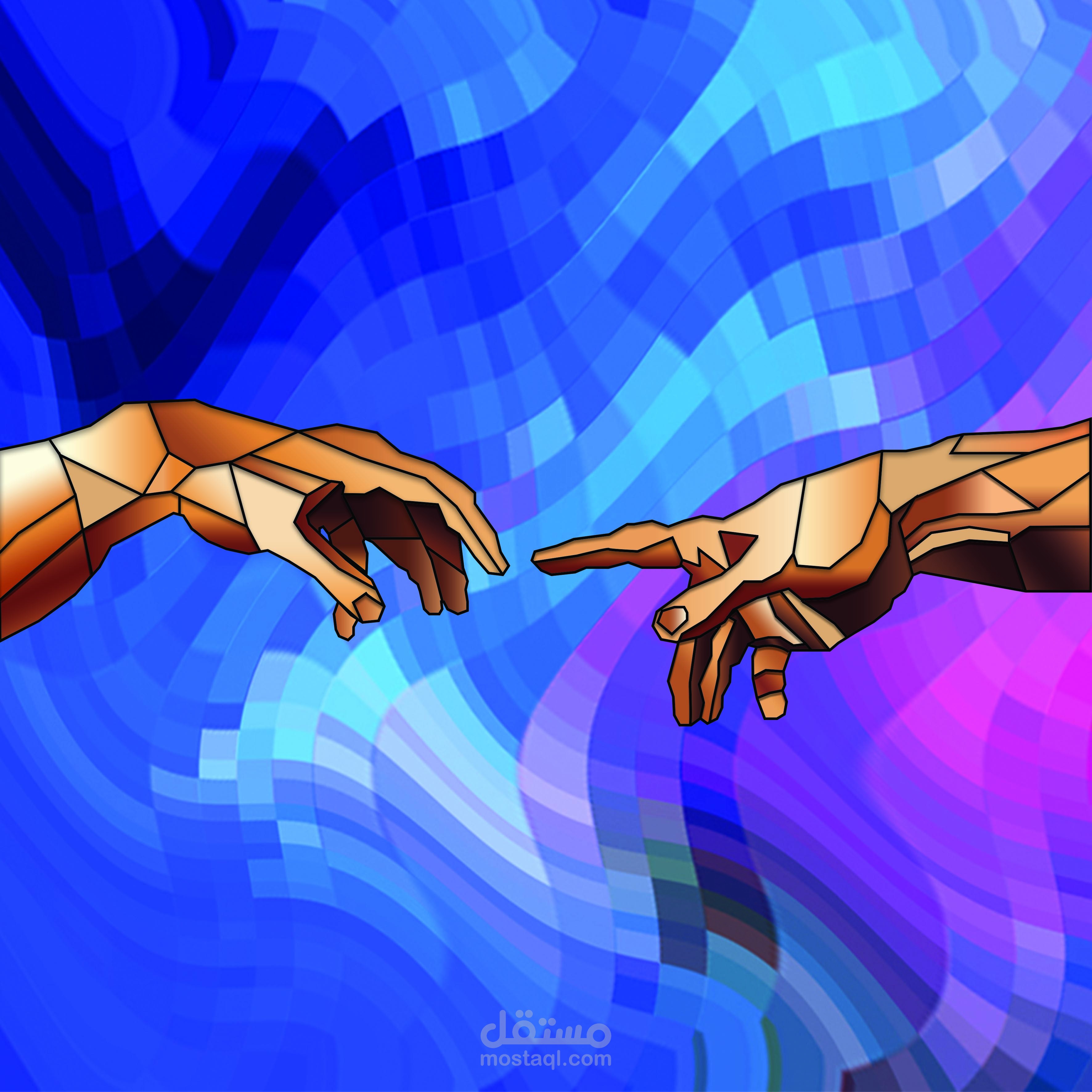 The hands of adam