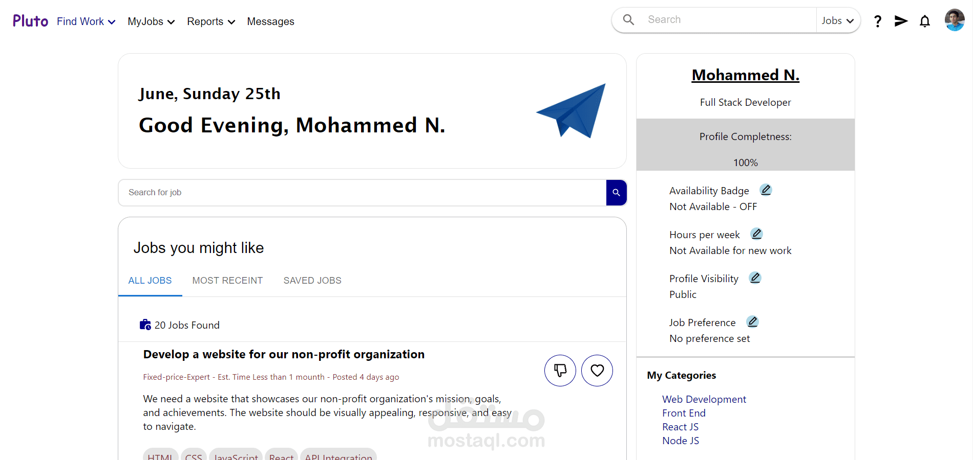 Job Seeking Website (FrontEnd)