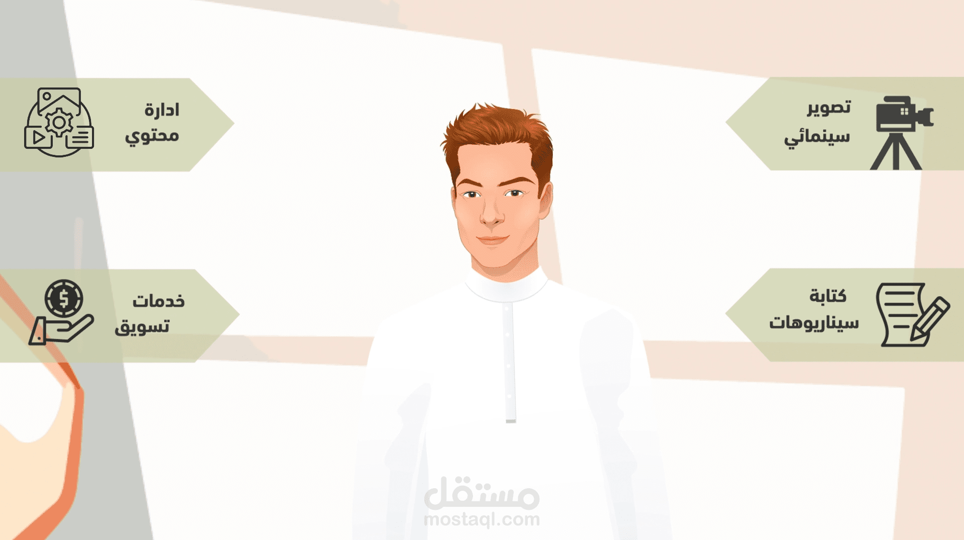 فيديو موشن جرافيك لشركة استوديو مقطورة