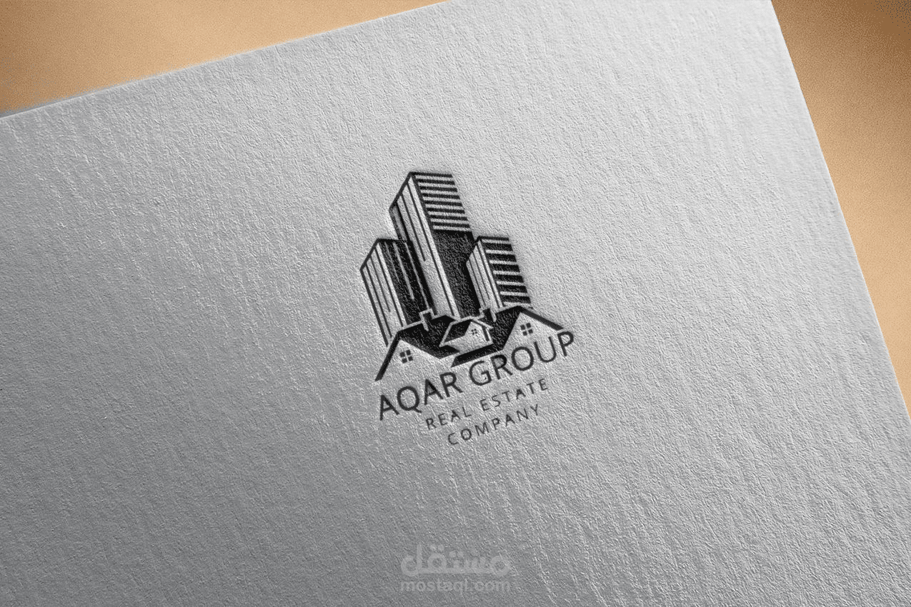 شعار لشركه عقاراتmockup logo