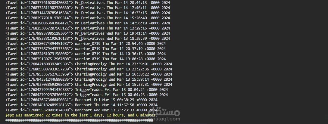 Stock Twitter Scraper