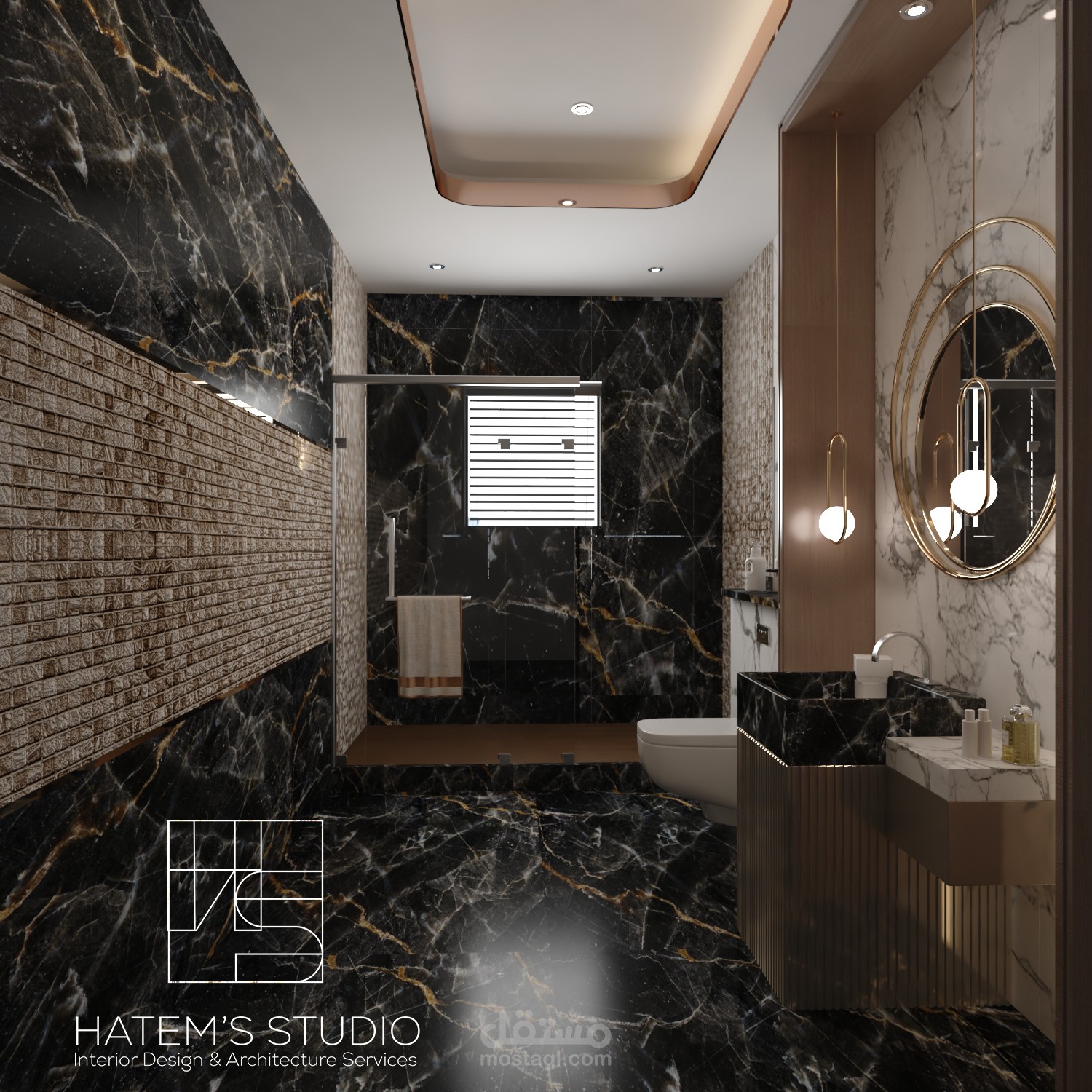 تصميم داخلي لحمام