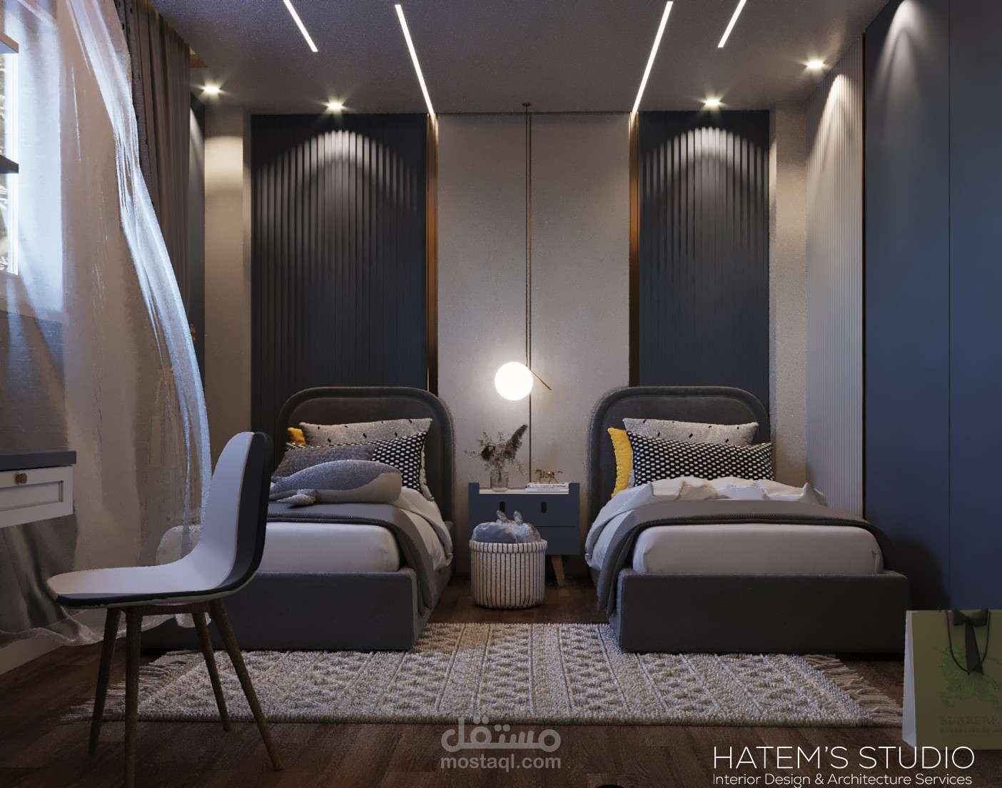 تصميم داخلي لغرفة نوم