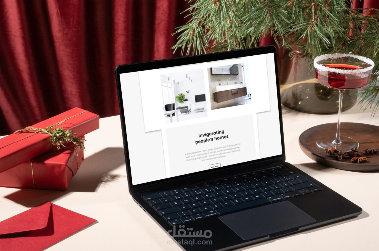 تصميم موقع تعريفي لمكتب ديكورات