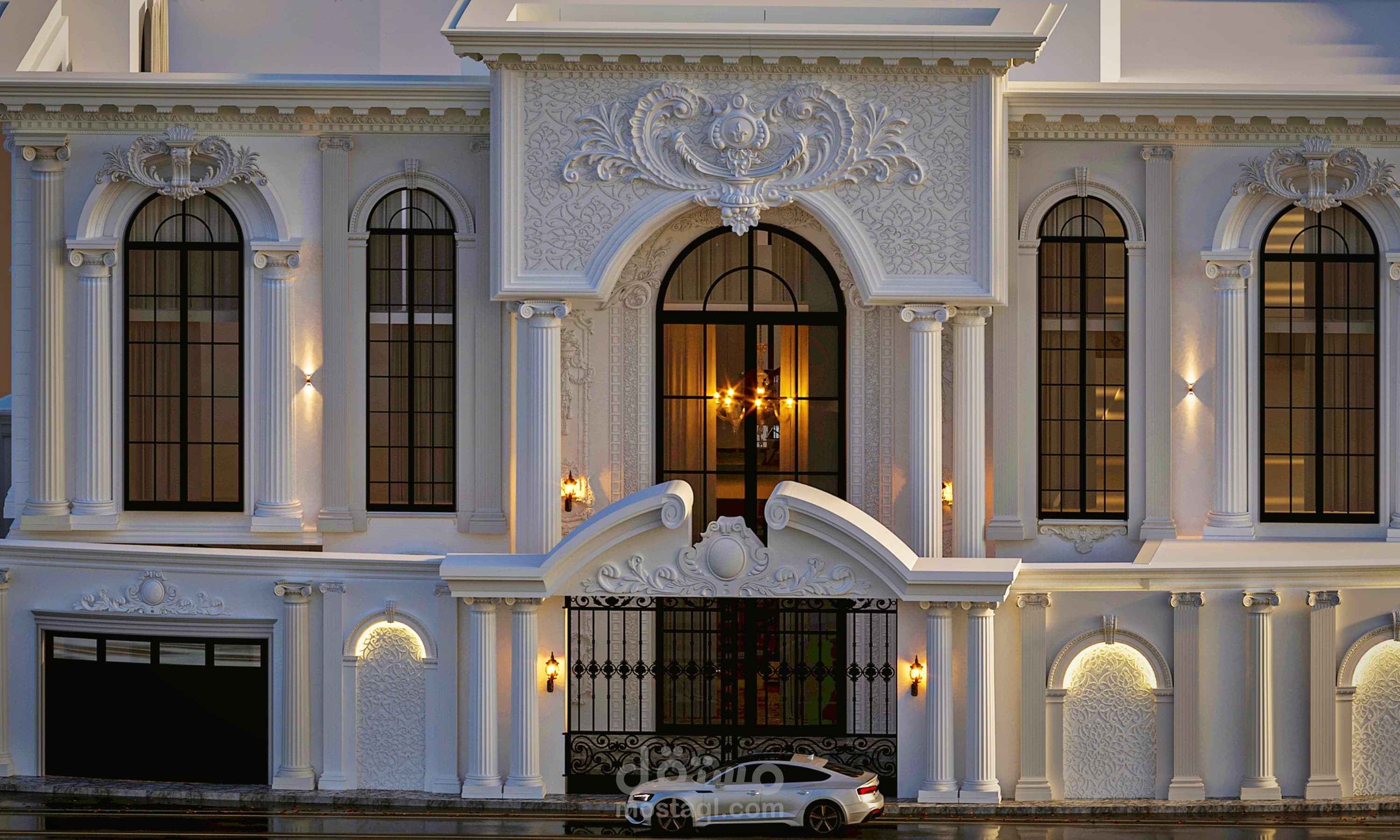 Classic villa facade