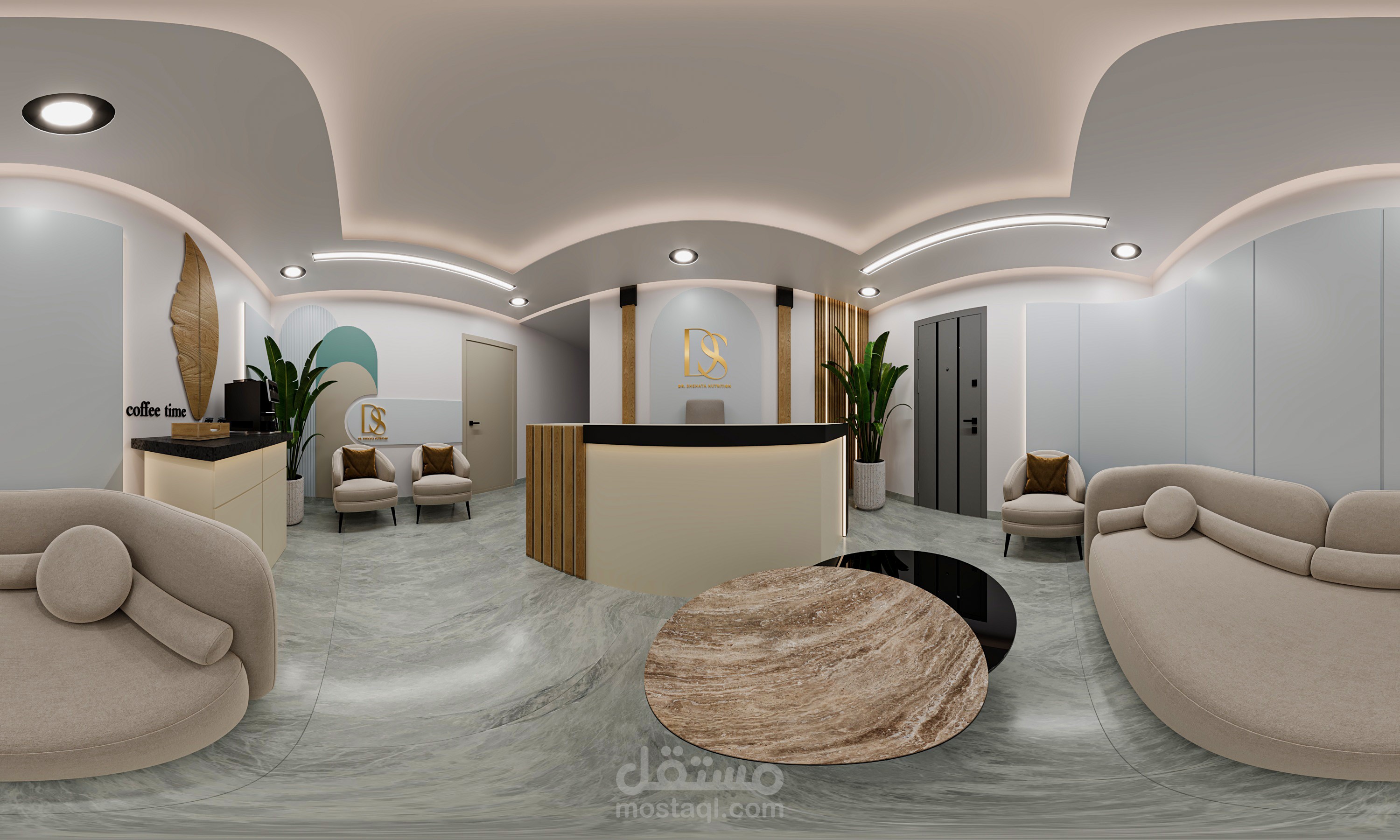 A reception for a clinic