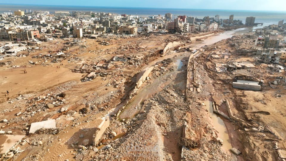 المياه تمحو المدن الليبيه