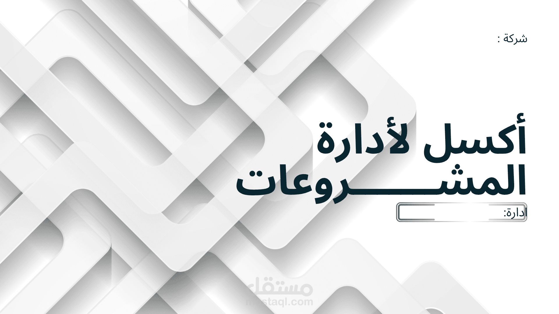 ادارة المشروعات بطريقة تفاعلية فى الأكسل