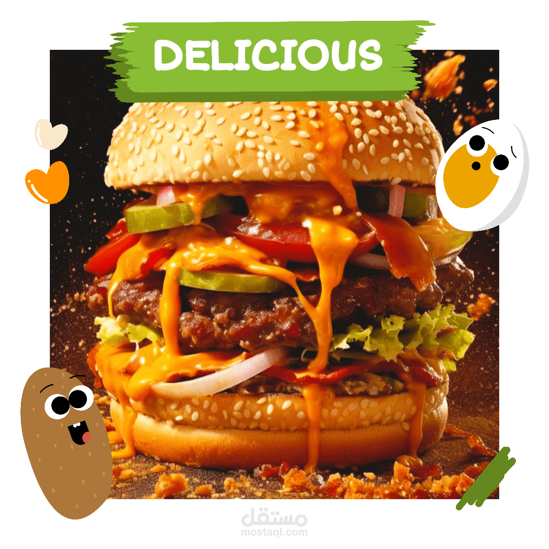 فيديو اعلان مطعم برجر ووجبات سريعه