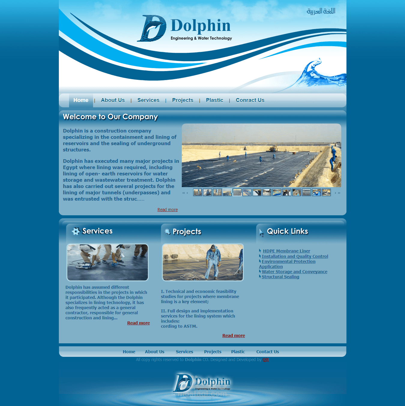 تصميم و برمجة موقع Dolphin