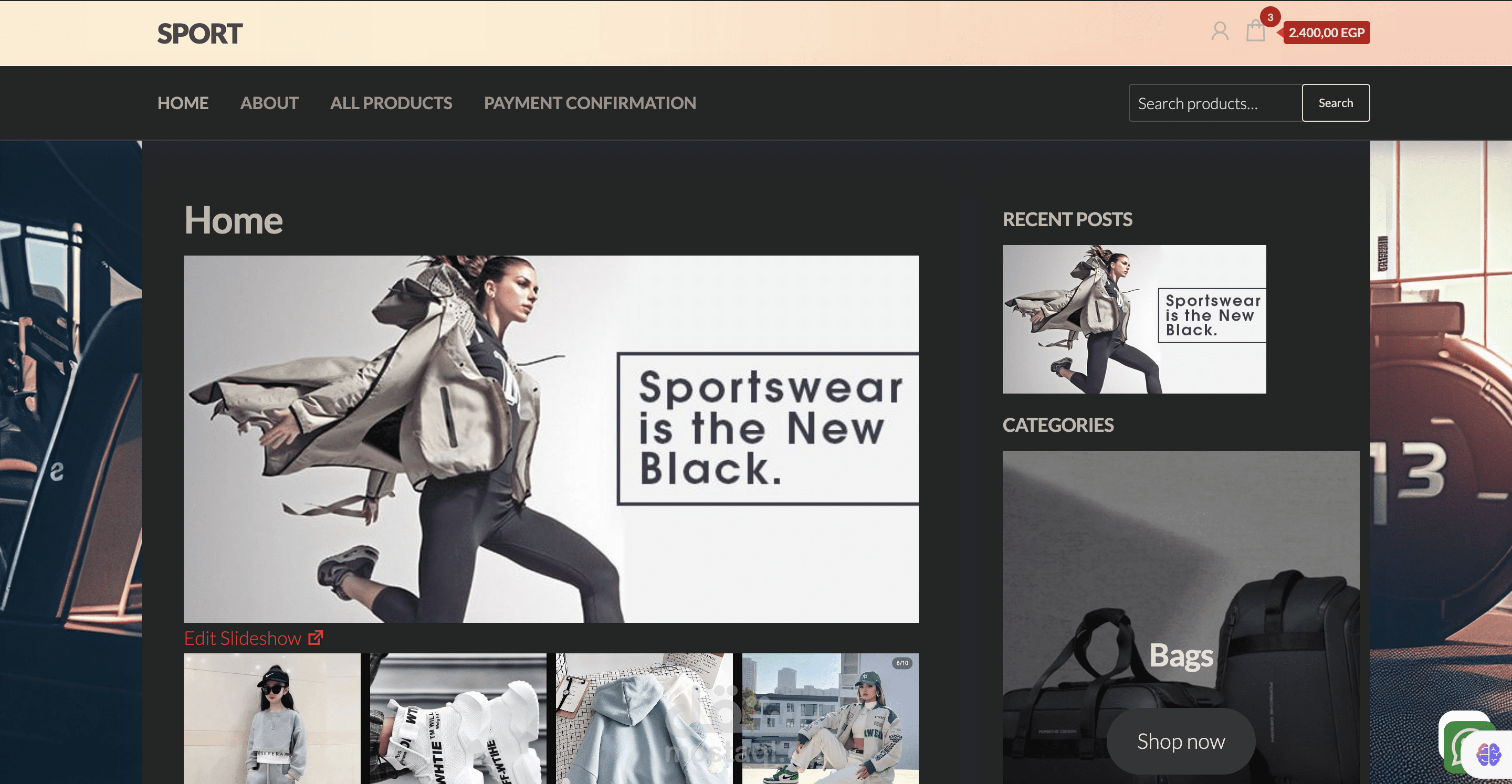 Ecommerce website