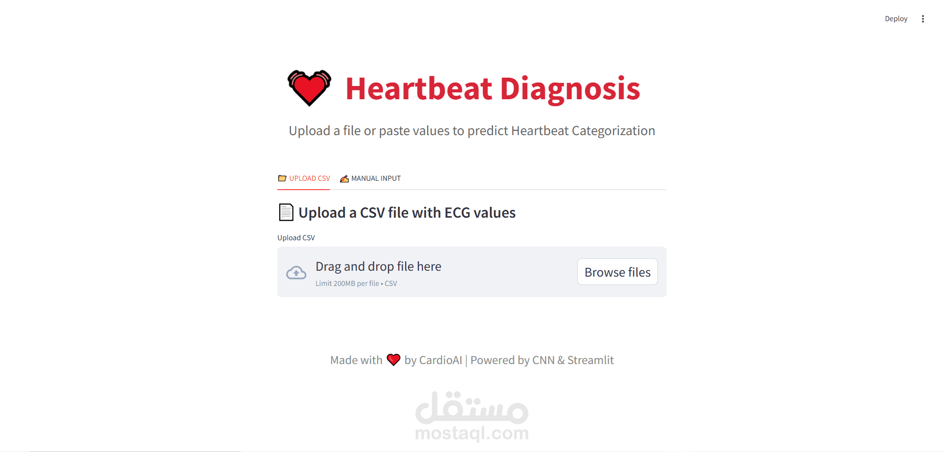 ECG Heartbeat Classification Web App using Deep Learning