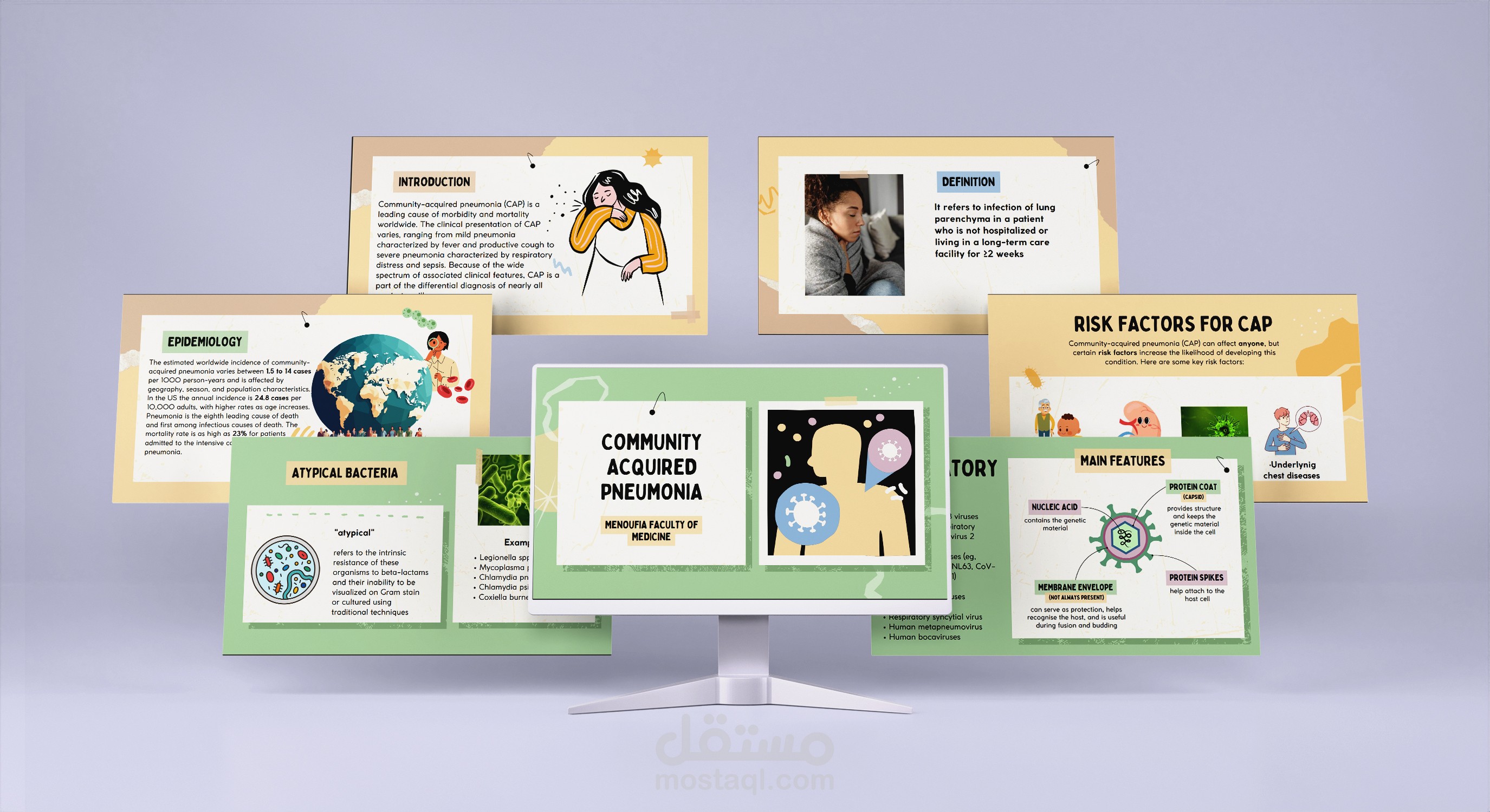 تصميم عرض تقديمي لمحتوي طبي