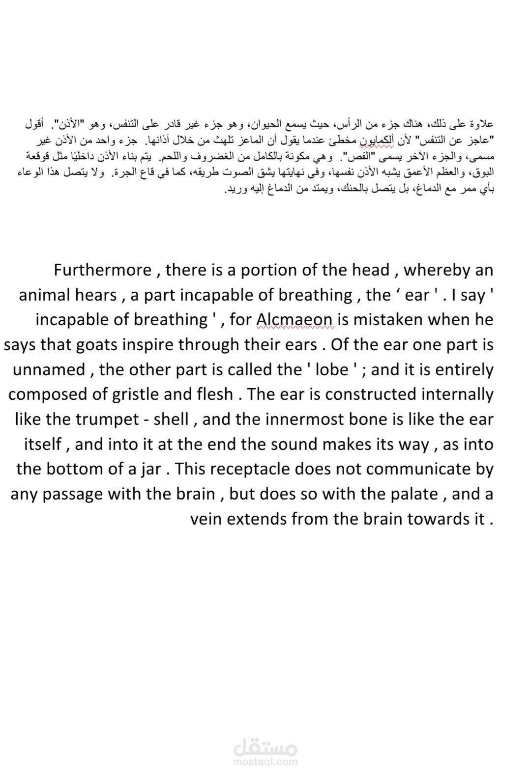 ترجمه من العربية الي الانجليزية