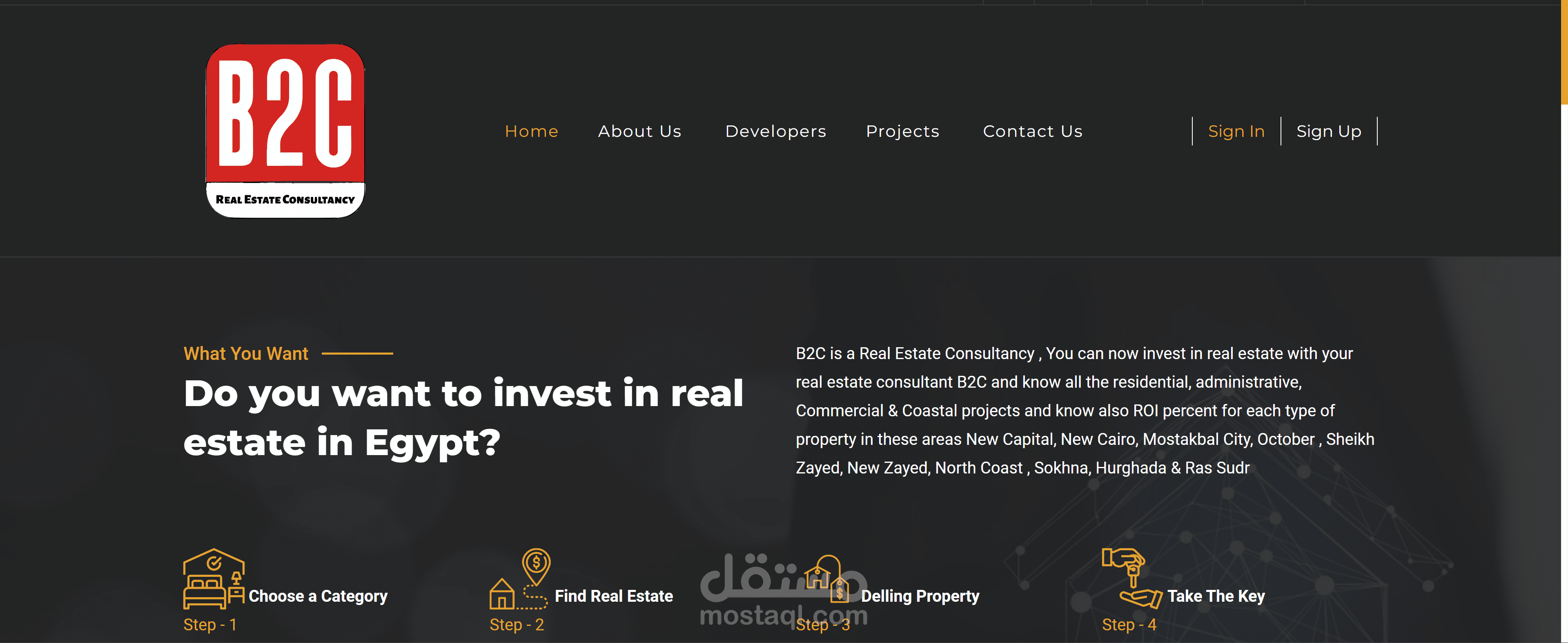 برمجة و تصميم و تحسين ال SEO - موقع شركة عقارات B2C