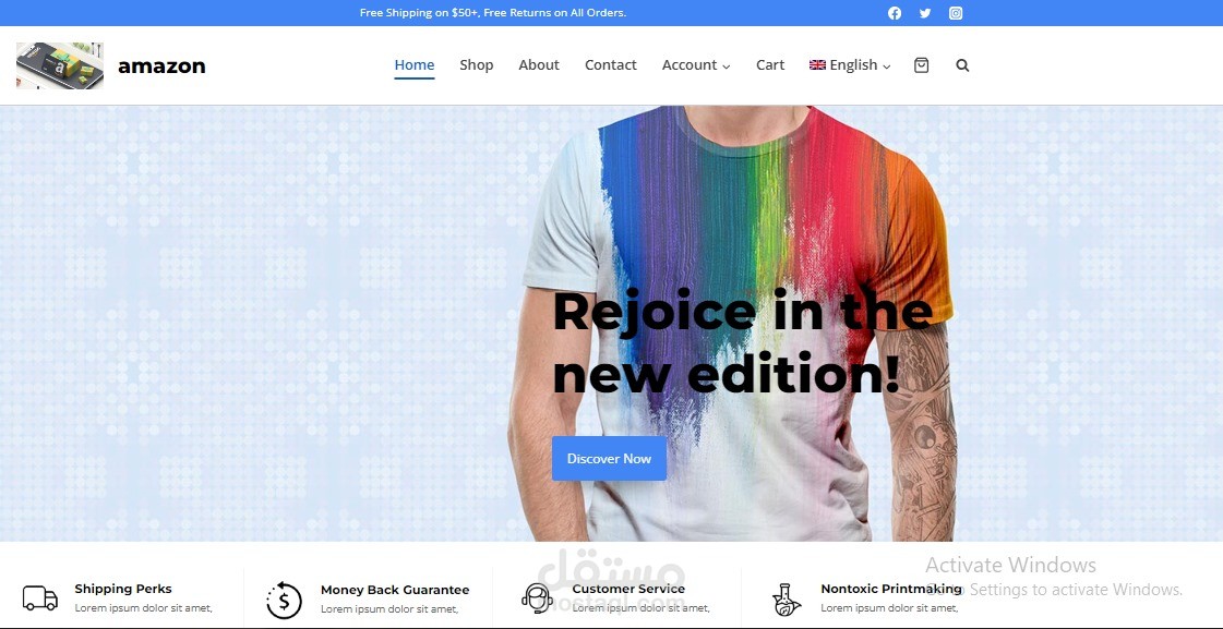 Shopping website design