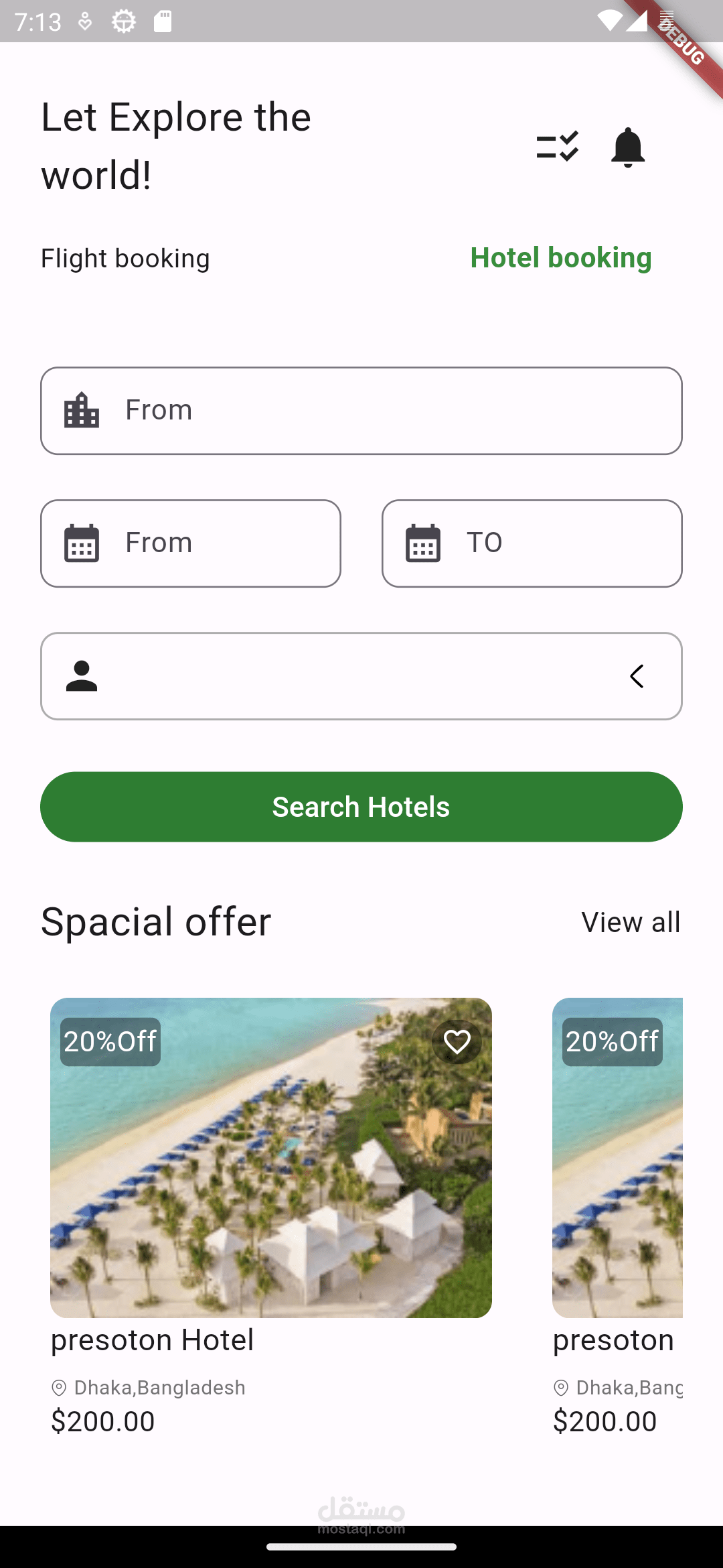 app hotels flutter Getx