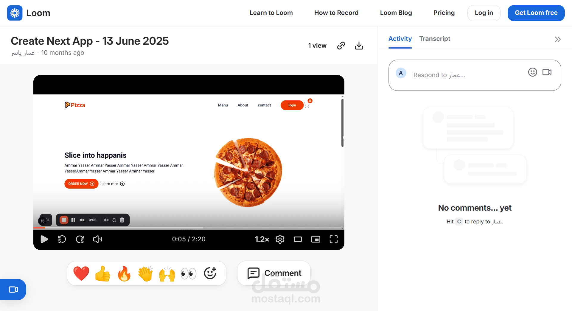 تطبيق طلب الطعام (Food Ordering App) باستخدام Next.js
