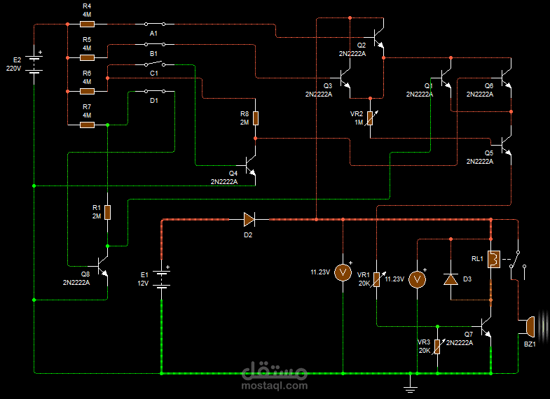 دارة منطقية باستخدام الترانزستورات