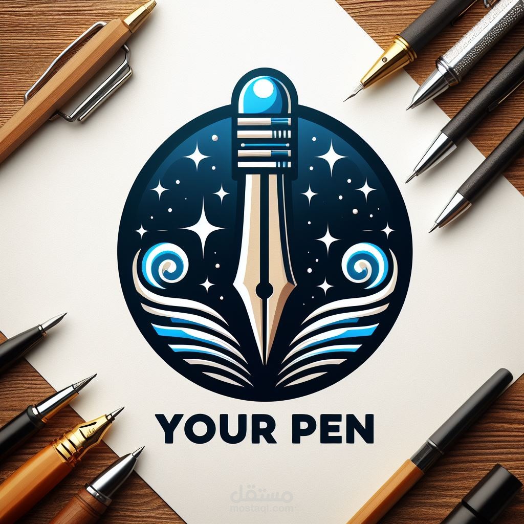 لوجو وشعارات اقلام يصلح للمكتبات