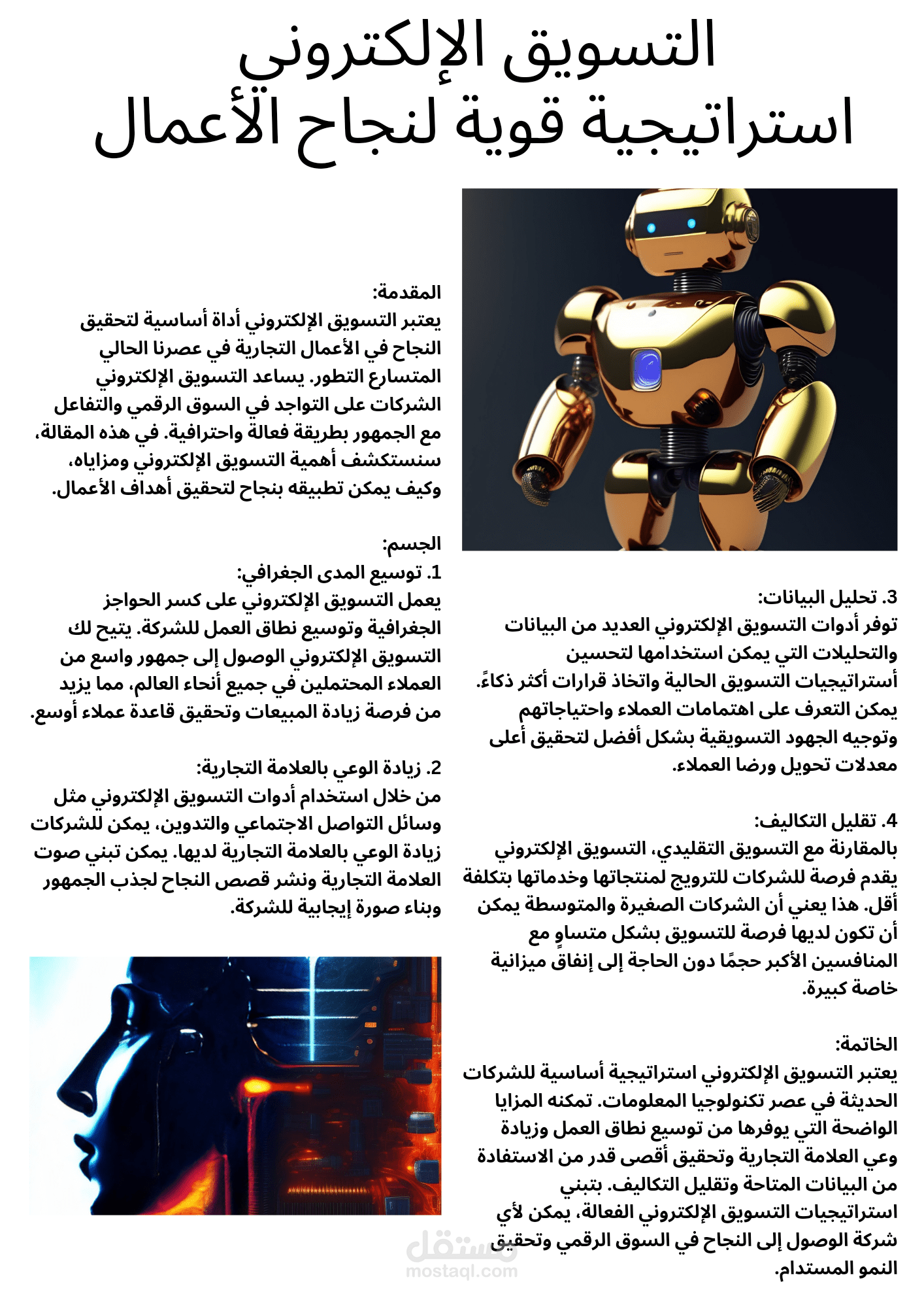 مقالة عن التسويق الالكتروني