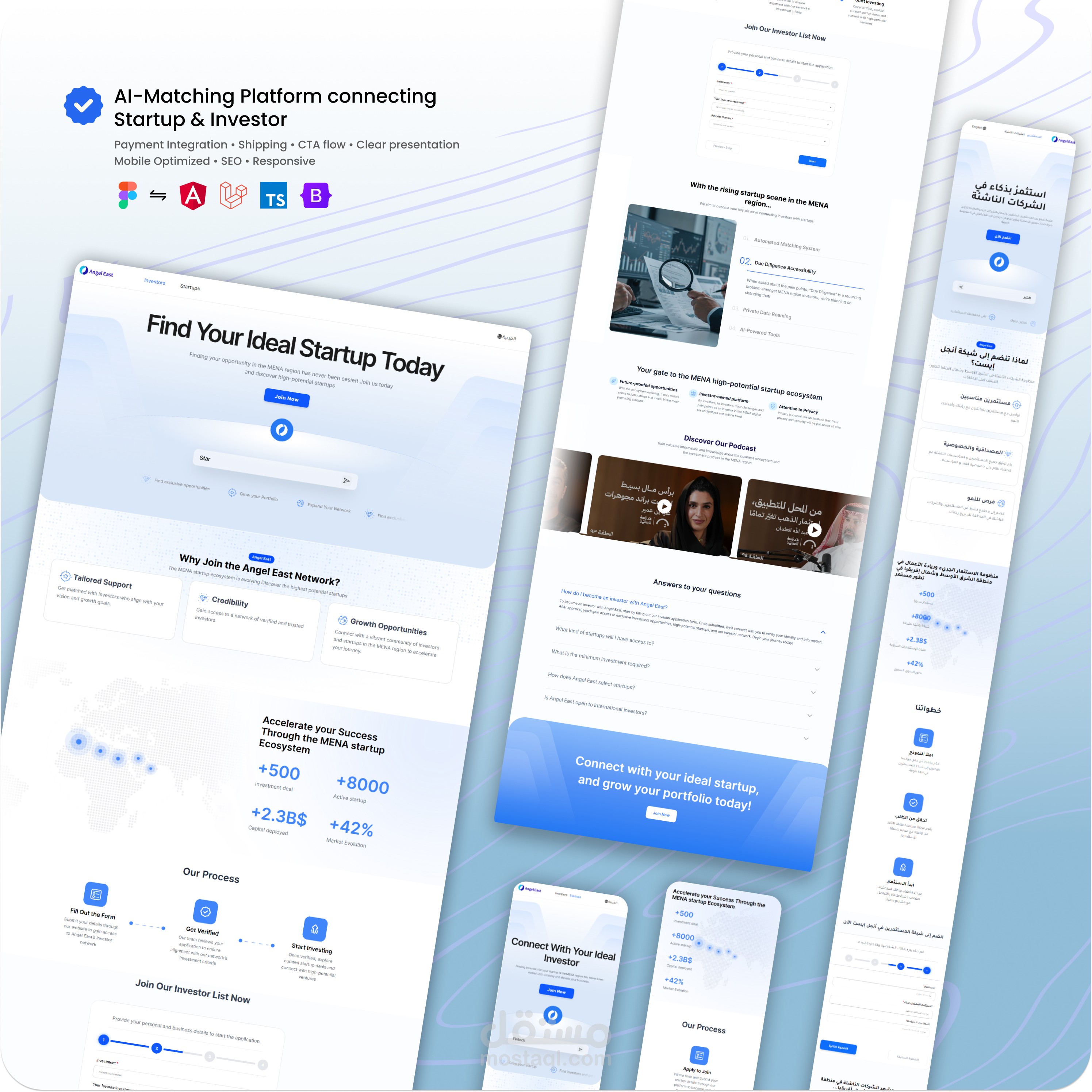 Full-Stack Startup–Investor Matching Platform (Angular & Laravel)
