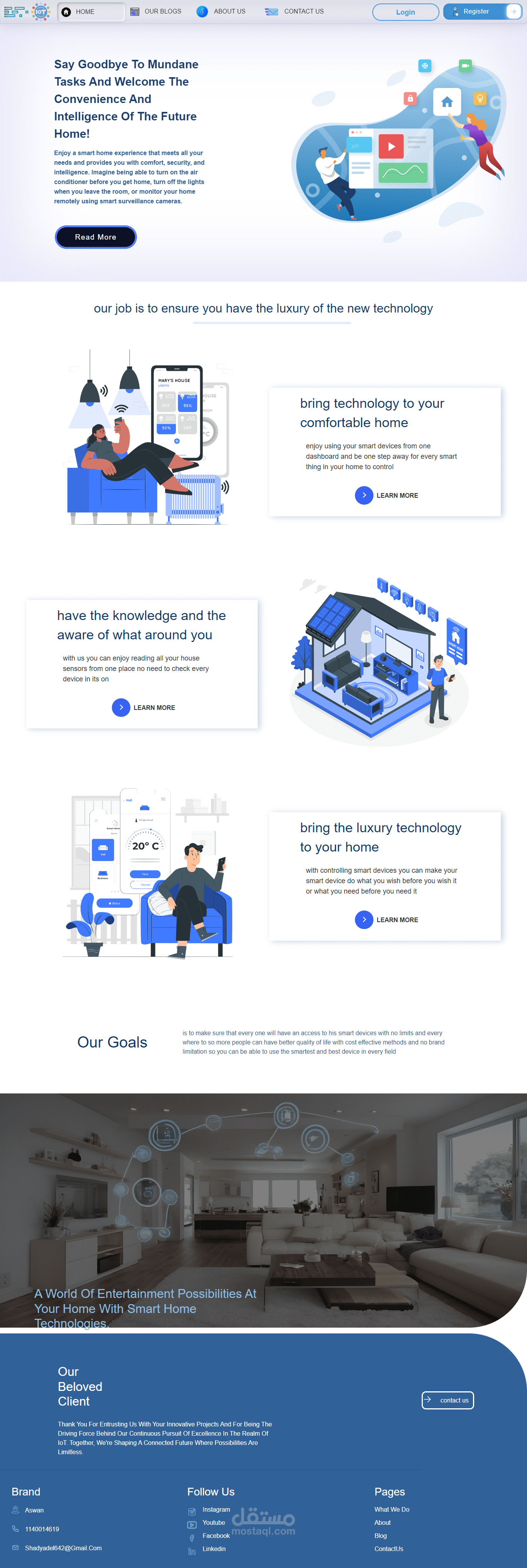 عمل dashboard يتحكم في البيت الذكي (iot) باستخدام السوفت وير كال nodejs , reactJs و الهارد وير nodemcu esp8266
