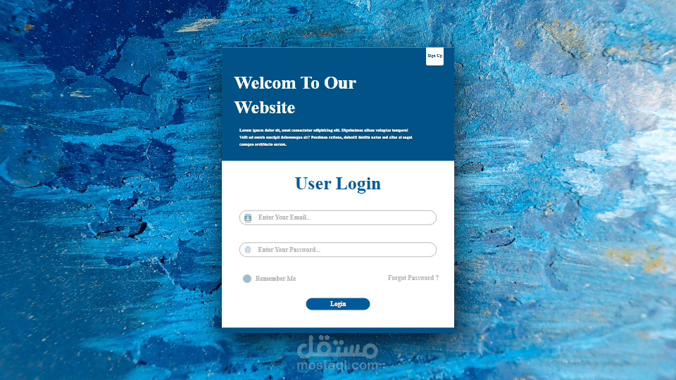 Login page
