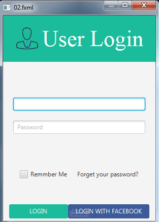 لوحة تسجيل مستخدم