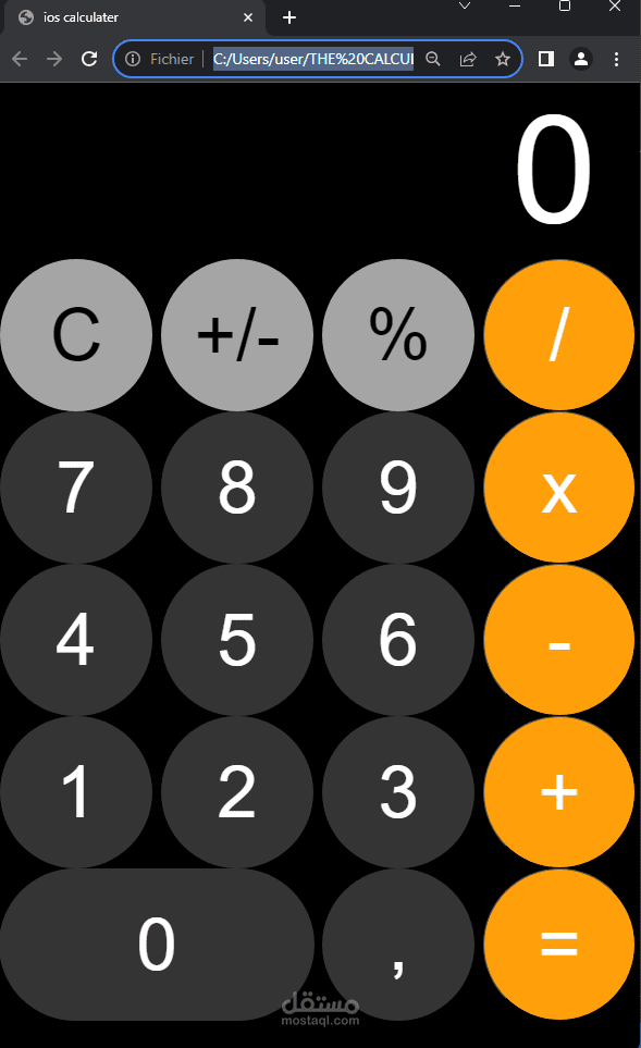 calculater css  & html