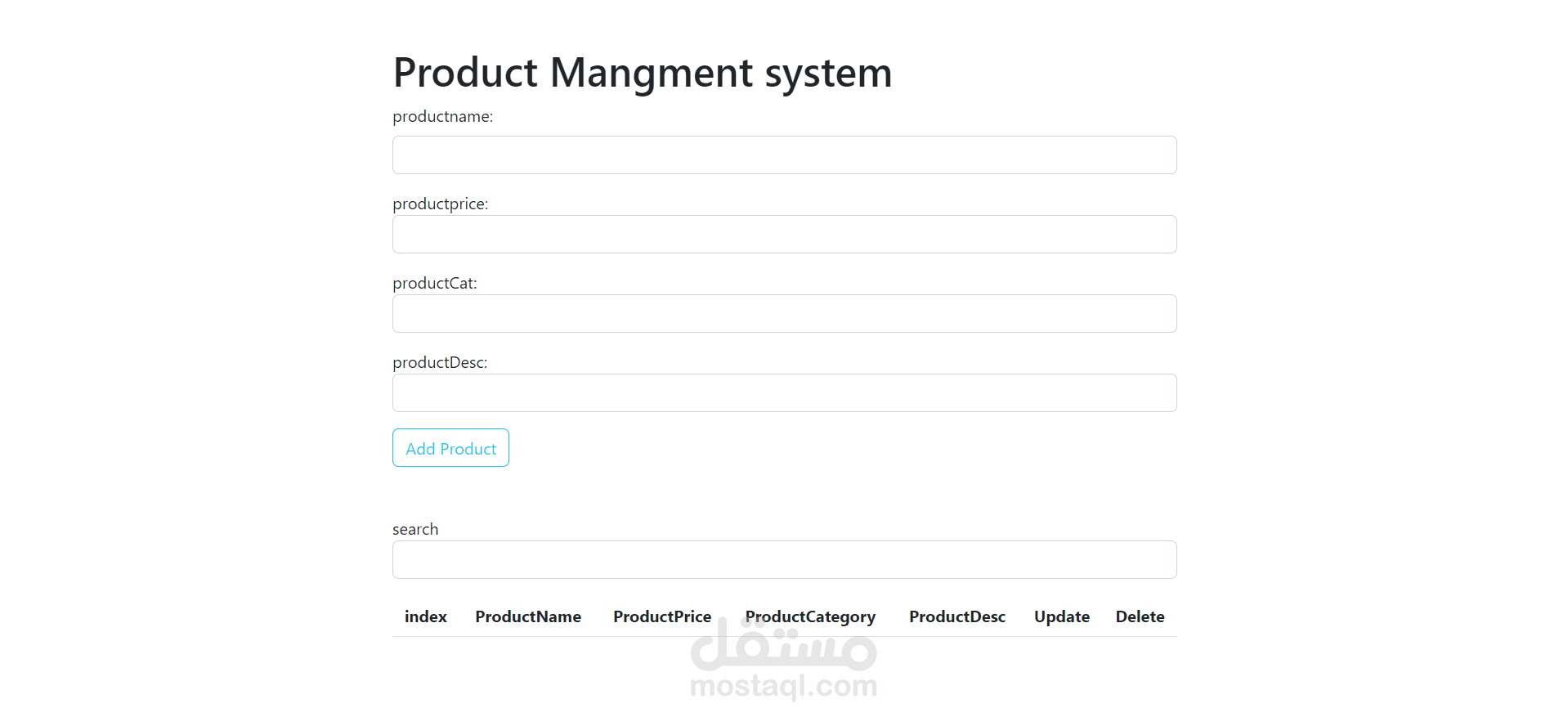 crud system