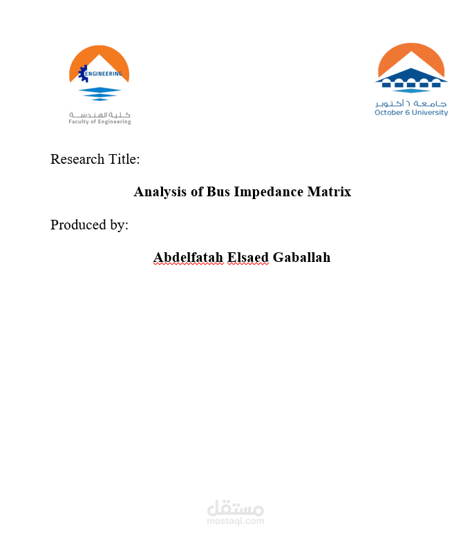 Analysis of Bus Impedance Matrix