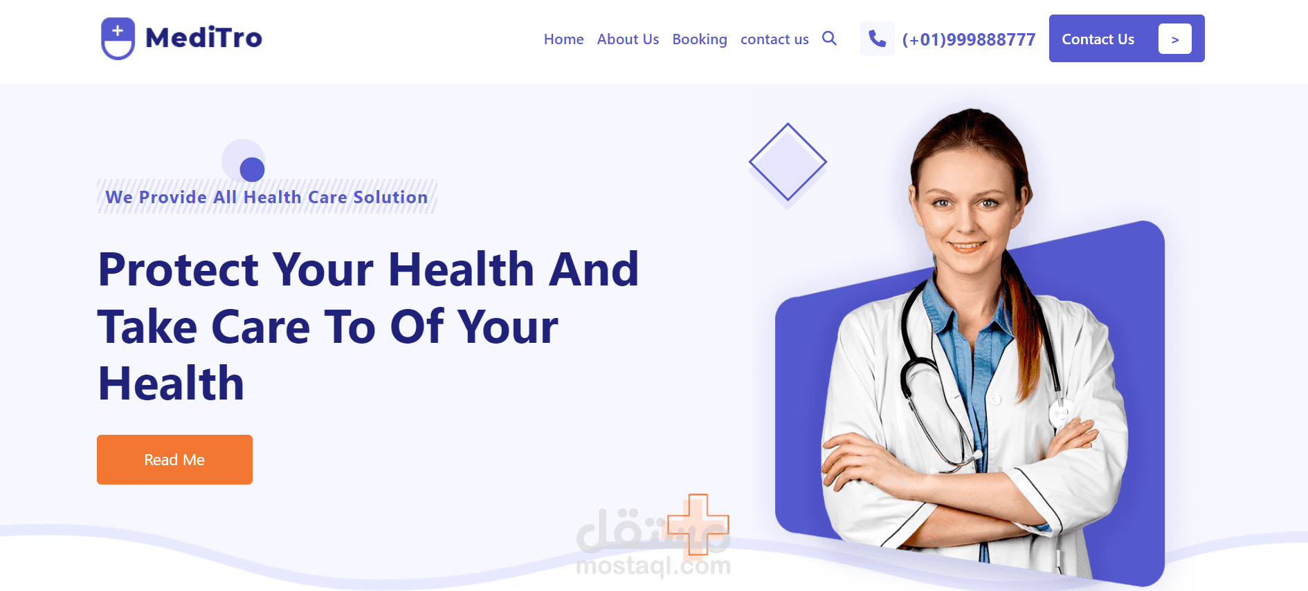 (React.js and Bootstrap)Hospital Website