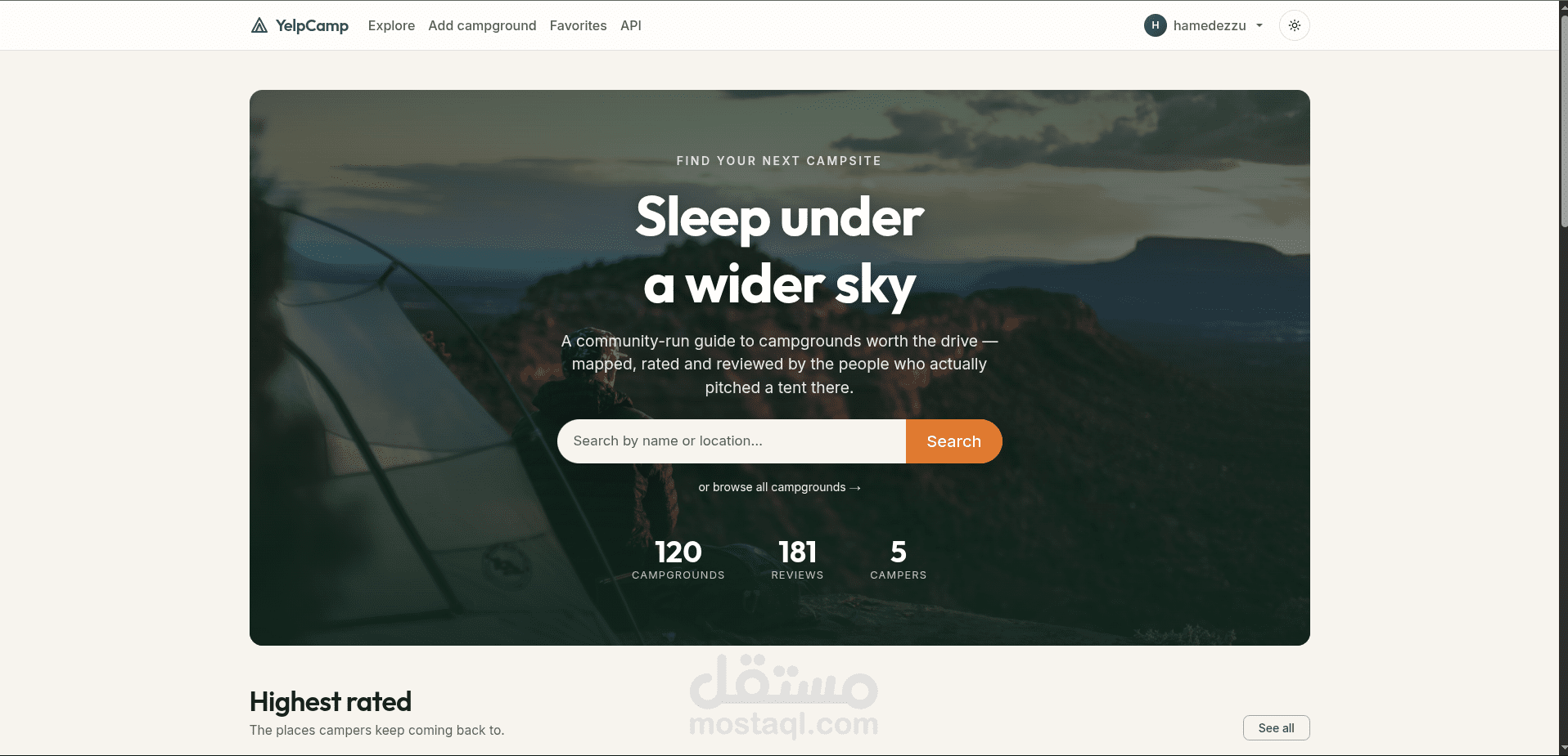منصة دليل ومراجعات (Marketplace) — بحث جغرافي، خرائط تفاعلية، وواجهة برمجية API موثقة