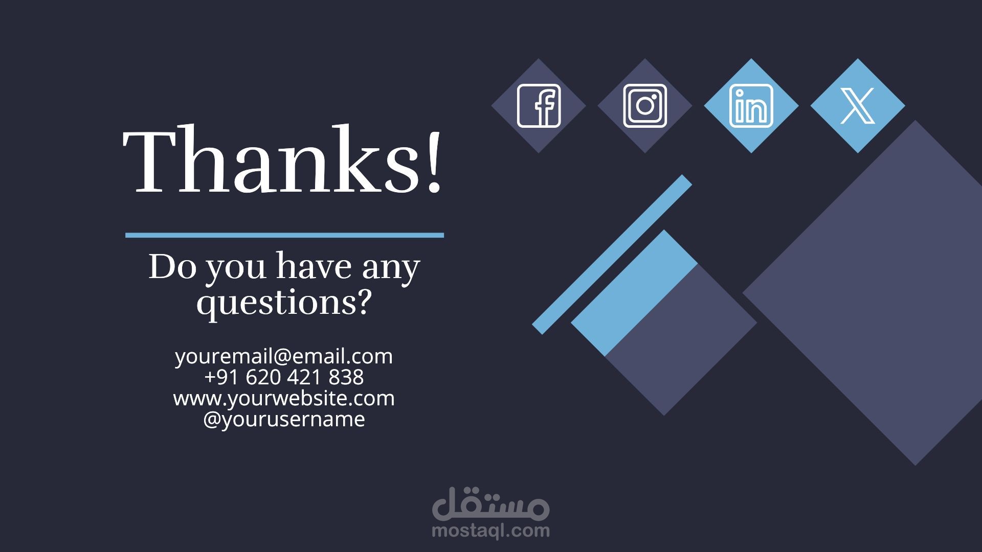 تصميم البرزنتيشن الخاص بك