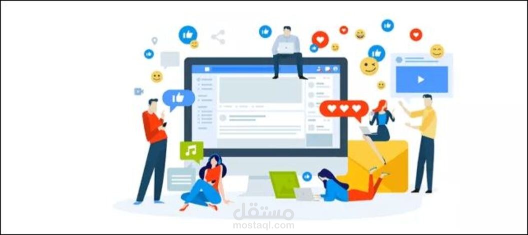 إدارة صفحة الفيسبوك من رسائل و تعليقات.