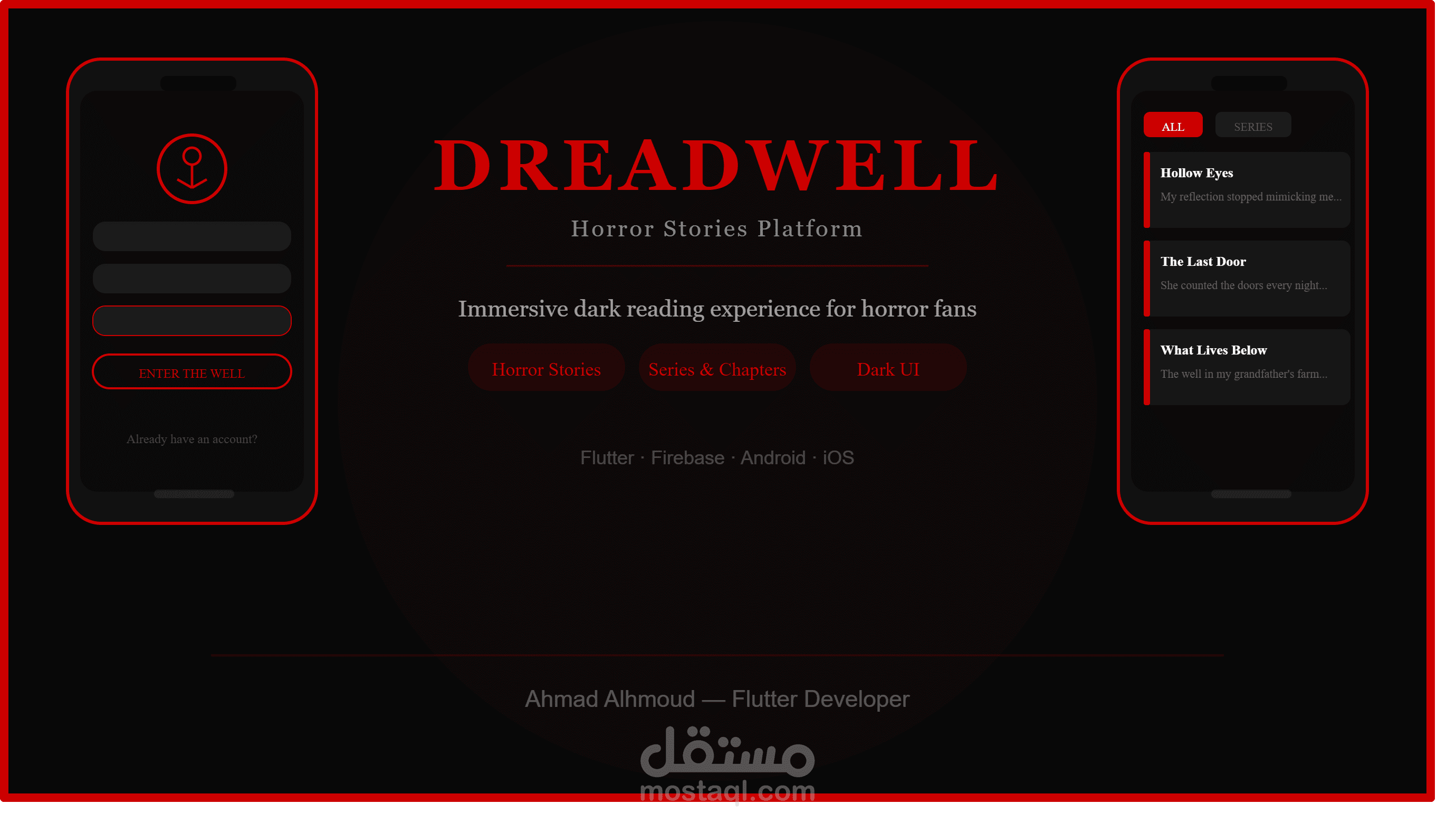 Dreadwell — Horror Stories App | Flutter & Firebase