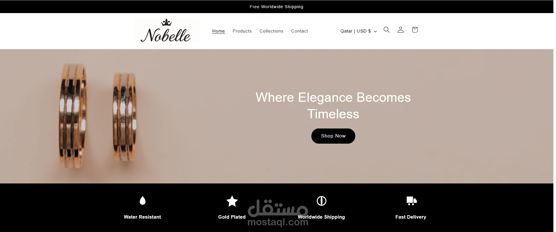 (Nobelle jewelry) Shopify store